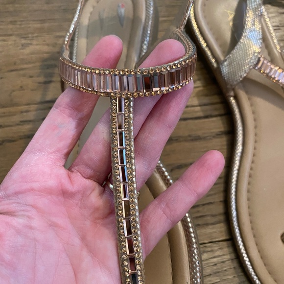 Aldo Size 7 Sandals Sparkles Pink Womens - Picture 2 of 4